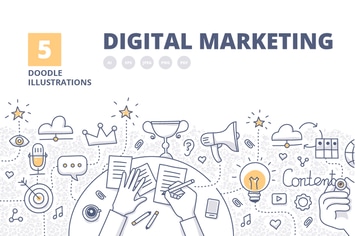 5 Digital Marketing Illustration Concepts
