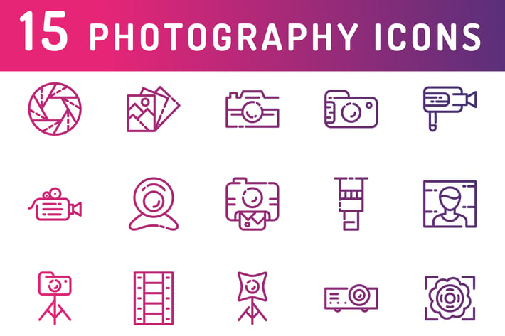 Photography and Media Icons