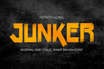 JUNKER - Normal And Italic Paint BrushFont