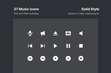 Music Icons - Solid Style