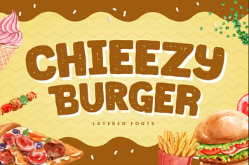 Chieezy Burger - Layered Font