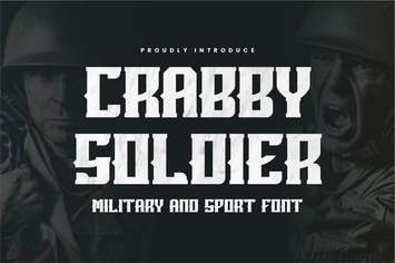 Crabby Soldier - Sport & Military Font