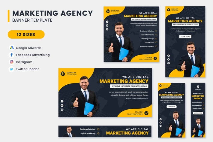 Marketing Agency Google Adwords Banner Template