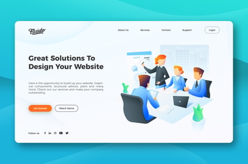 Modern Hero Header Design Template
