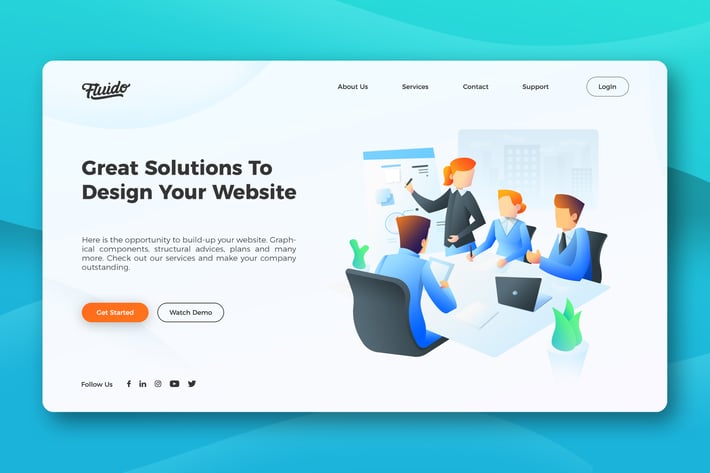 Modern Hero Header Design Template