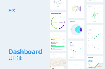 Dashboard UI Kit for Sketch – HIX