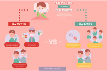 Flu Myth and Flu Fact Infographic