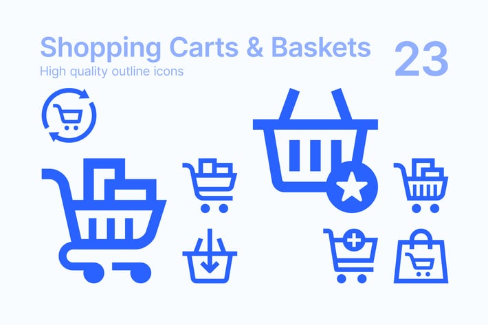 Shopping Carts & Baskets Icons
