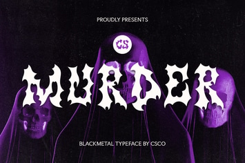 Murder – Black Metal Font