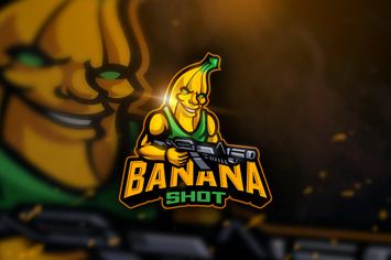 Banana Shoot - Mascot & Esport Logo