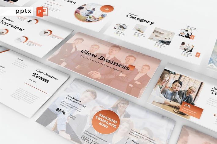 GLOW BUSINESS - Powerpoint V557