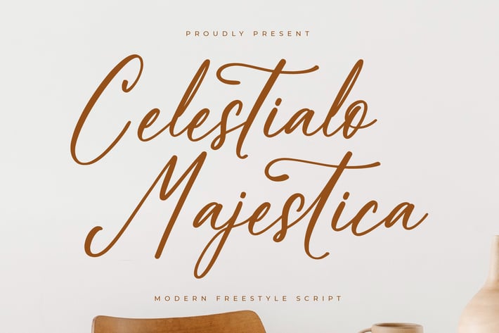 Celestialo Majestica Modern Freestyle Script