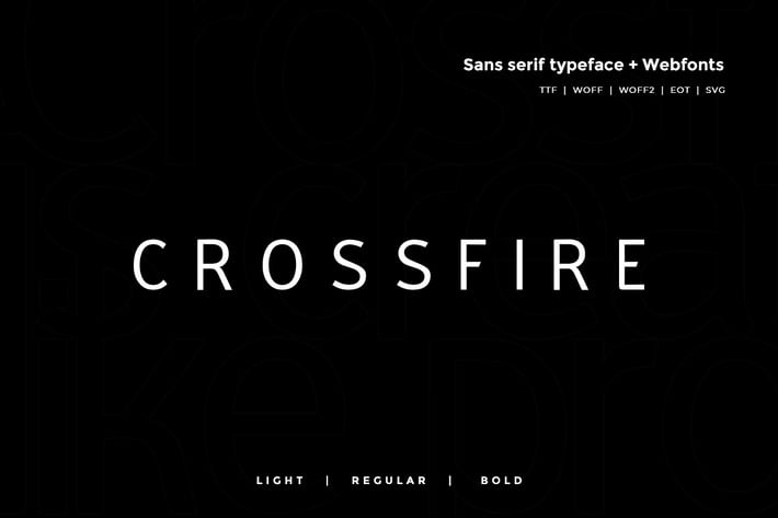 Crossfire - Modern Typeface + WebFont