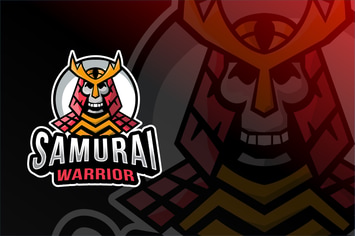 Samurai Warrior Esport Logo Template