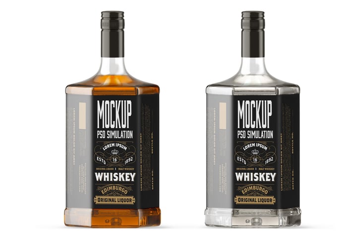 Whiskey  Bottle Mockup
