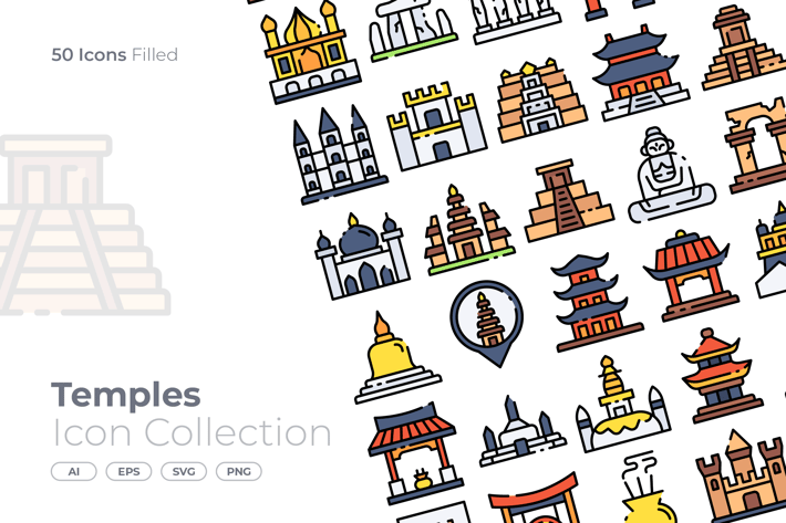 Temples Filled Icon
