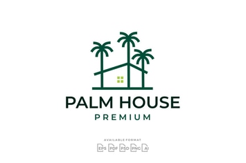 Palm House Tree Logo