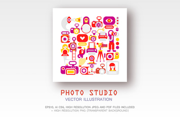 Photo Studio vector illustration