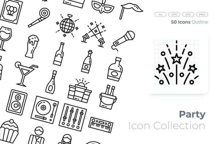 Party Outline Icon