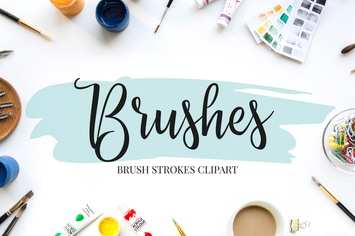 Brush strokes clipart