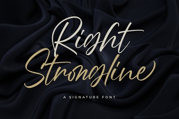 Right Strongline - a Signature Font