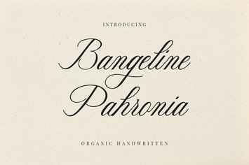 Bangeline Pahronia Calligraphy Font