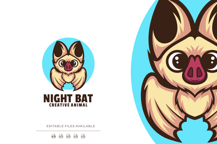 Bat Simple Mascot Logo