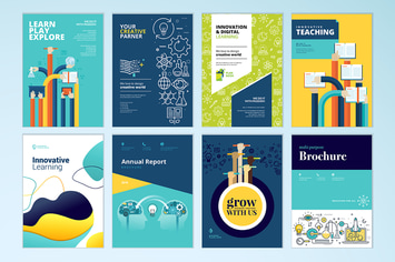 Brochure cover design and flyer layout templates 