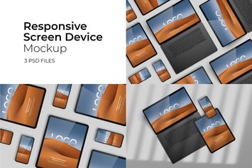 Responsive Screen Devices - Mockup Vol.3