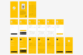 Simple Vector Wareframe Ui Kit for Login and Sign 