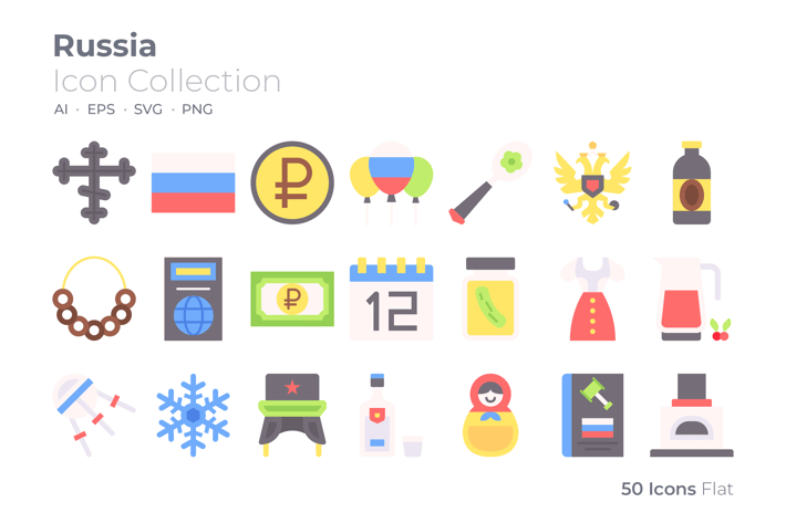 Russia Color Icon