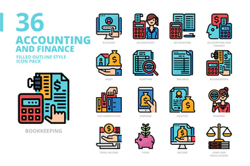 Accounting and Finance Filled Outline Style