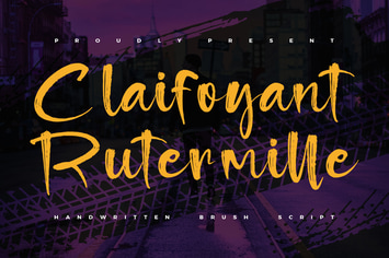 Claifoyant Rutermille Handwritten Brush Font