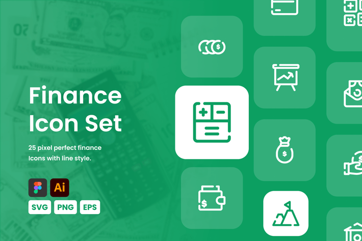 Finance Line Icon Set