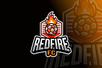 Soccer Fire Ball Logo Template