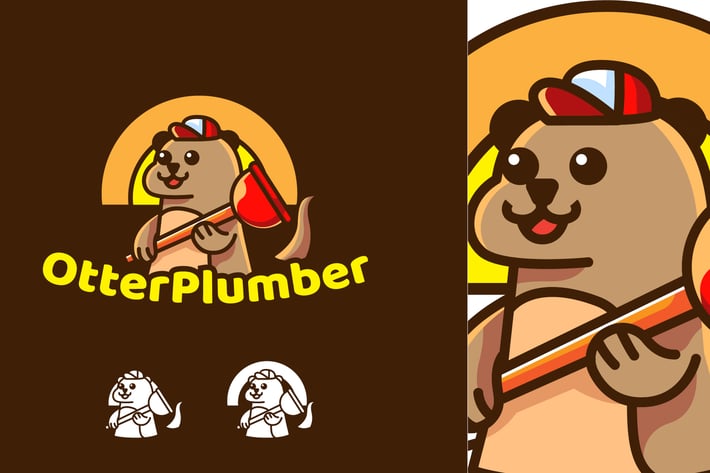 otter plumber - Mascot & Esport Logo