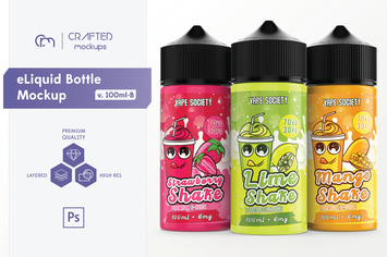 eLiquid Bottle Mockup v 100ml-B