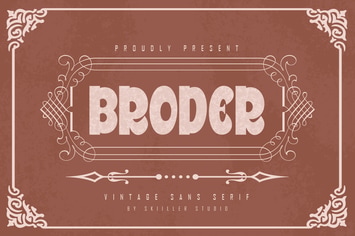 Broder - Vintage sans serif