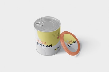 Food Tin Can Mockup Medium Size - Round
