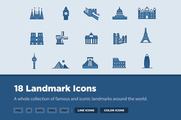 18 Landmark Icons