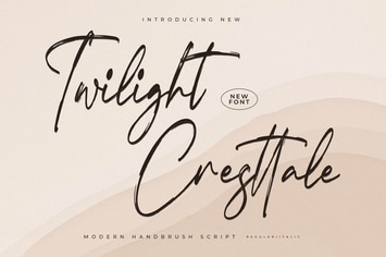 Twilight Cresttale Modern Handbrush Script Font