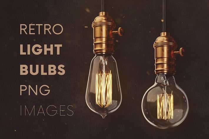 Retro Light Bulbs & Lighting Graphics