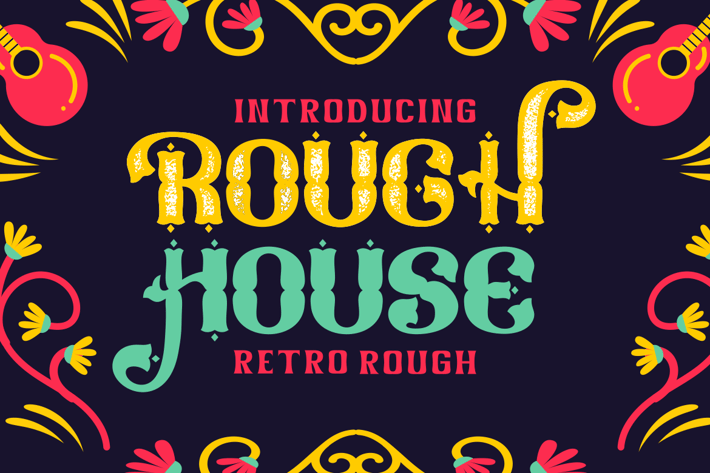 Rough House - Retro Rough Display Font