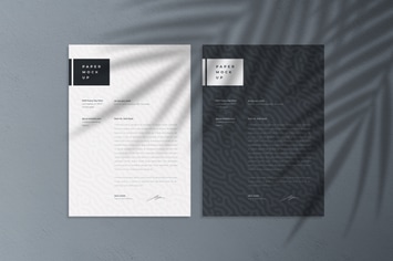 Flyer and Letter Mockup PSD Template