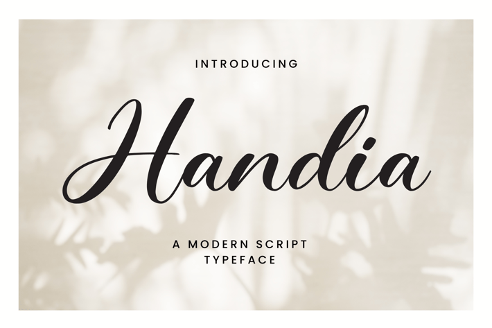 Handia - A Modern Script Typeface