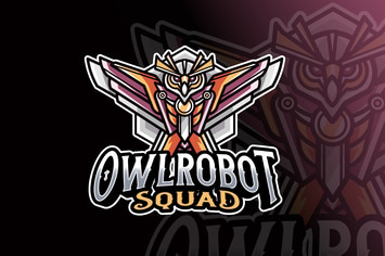 Owl Robot Logo Template