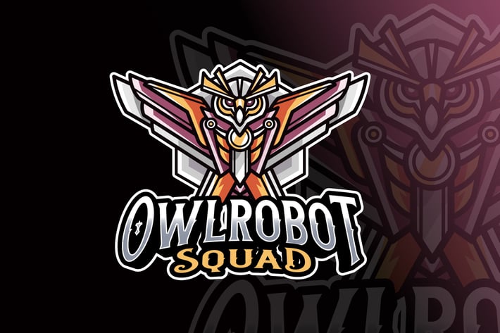 Owl Robot Logo Template
