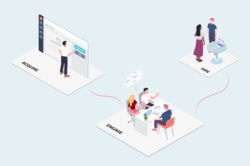 Team Work - CRM Platform Isometric Illustration