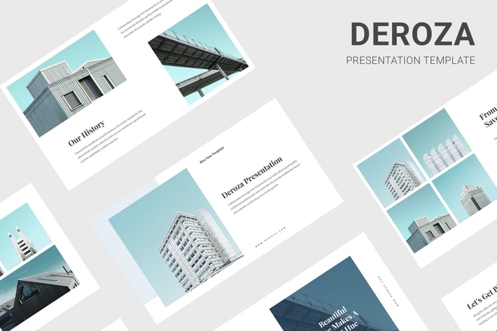 Leroza - Blue Color Tone Proposal Powerpoint