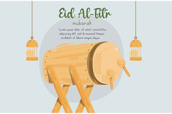 Eid Al-Fitr Mubarak Illustration (2)